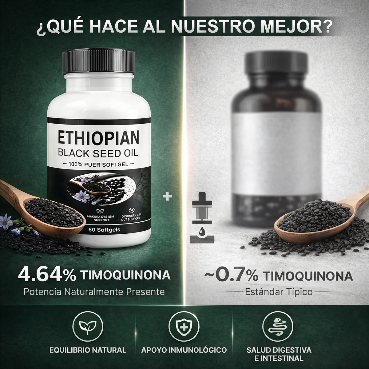 ETHIOPIAN BLACK SEED OIL - Aceite de Semilla Negra de Etiopia